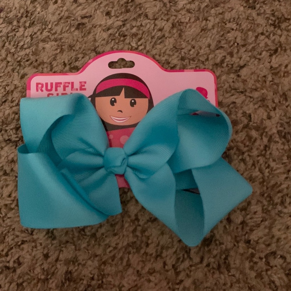 NIP ruffle girl turquoise bow